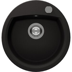 Einbauspüle 'Sofia' Quarzkomposit schwarz 470 x 490 mm