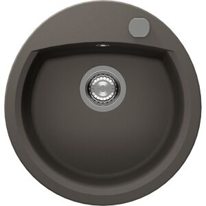 Einbauspüle 'Sofia' Quarzkomposit grau 470 x 490 mm