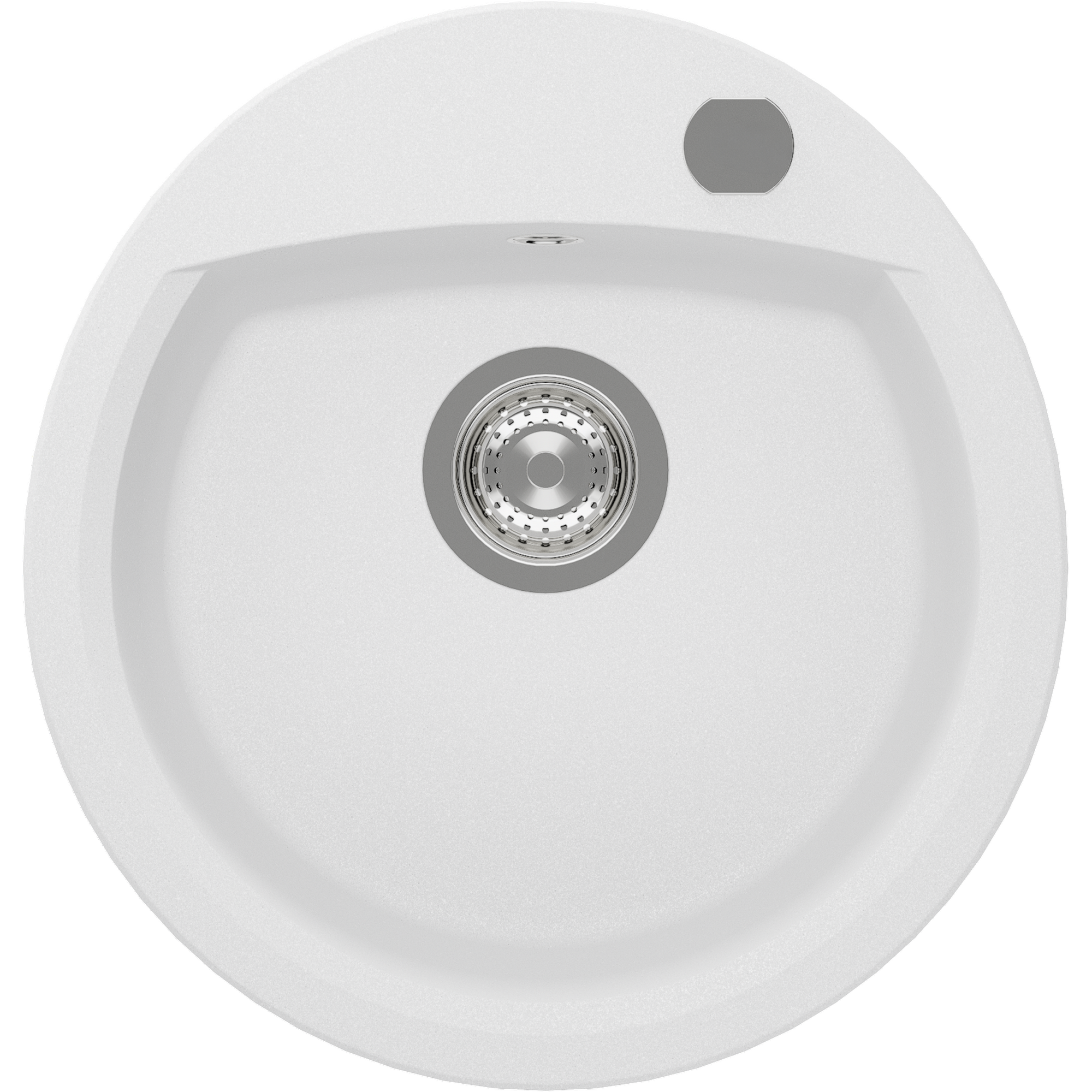 Einbauspüle 'Sofia' Quarzkomposit weiß 470 x 490 mm