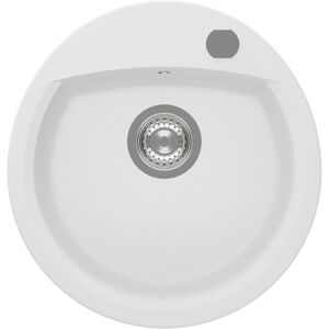 Einbauspüle 'Sofia' Quarzkomposit weiß 470 x 490 mm