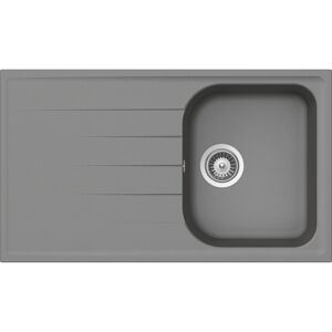 Einbauspüle 'Estia' Quarzkomposit grau 860 x 500 mm