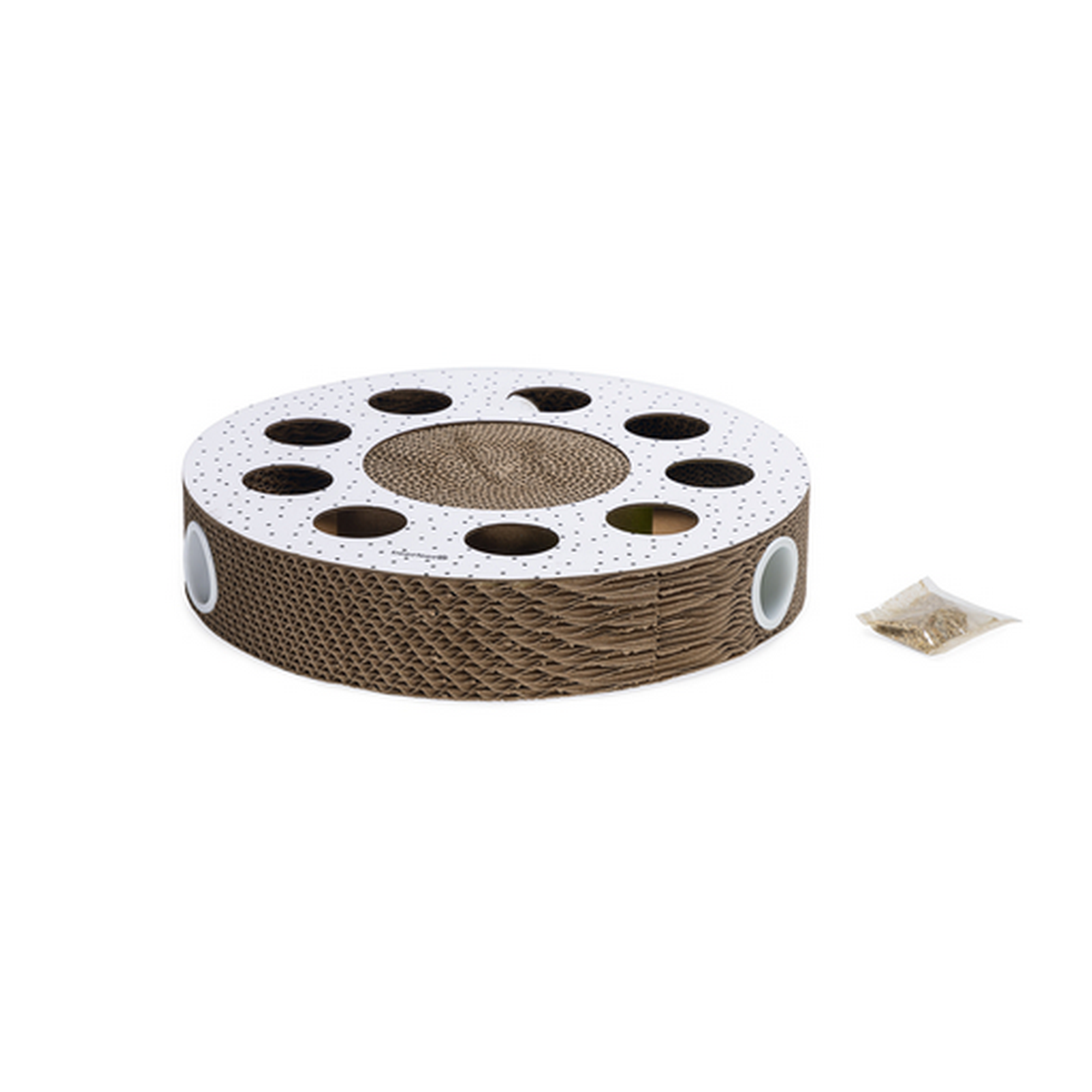 Katzen-Kratzspielzeug 'Hide' mit Spielball Ø 35 x 7 cm