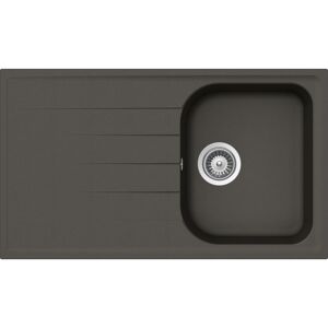 Einbauspüle 'Estia' Quarzkomposit grau 860 x 500 mm