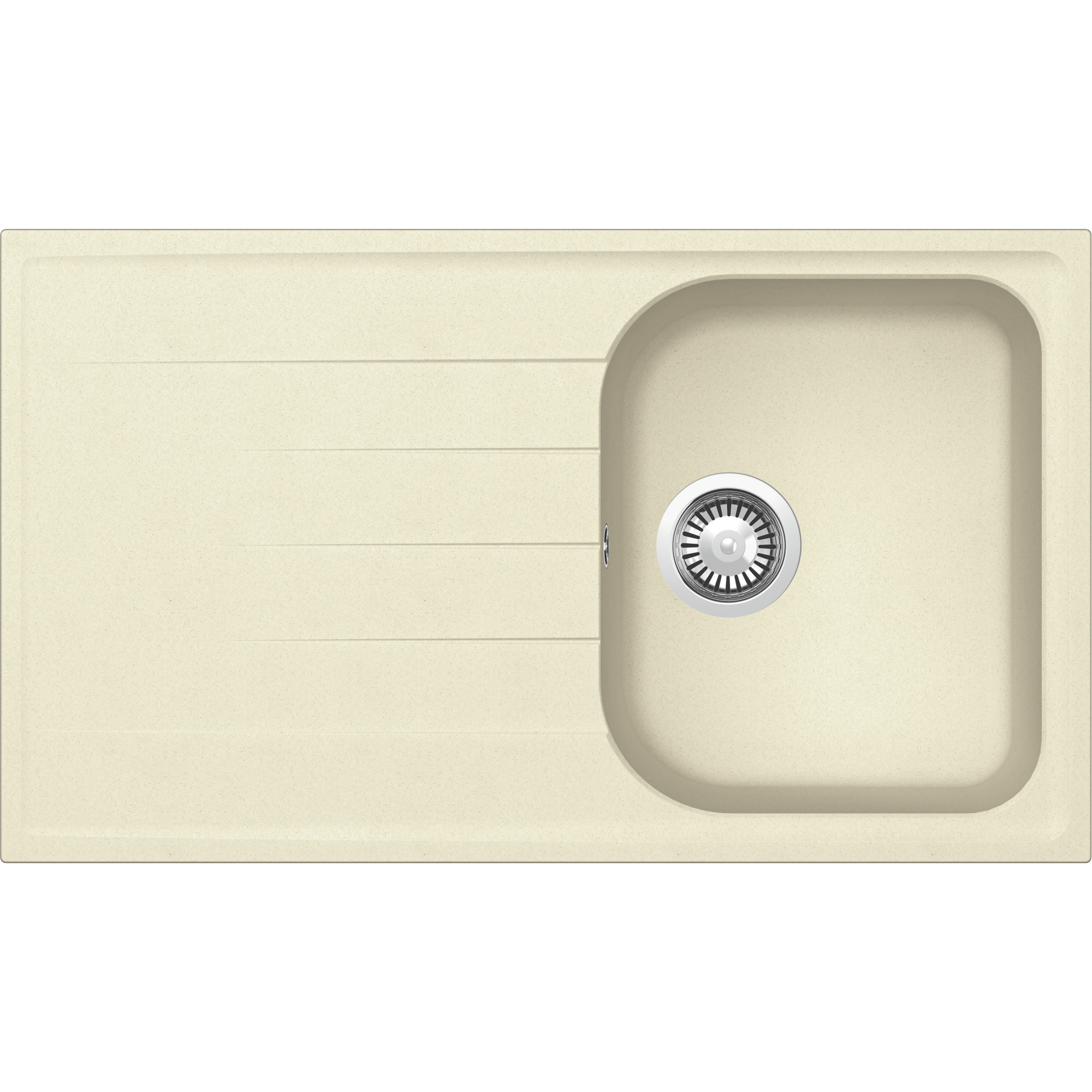 Einbauspüle 'Estia' Quarzkomposit beige 860 x 500 mm