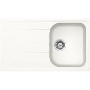 Einbauspüle 'Estia' Quarzkomposit weiß 860 x 500 mm
