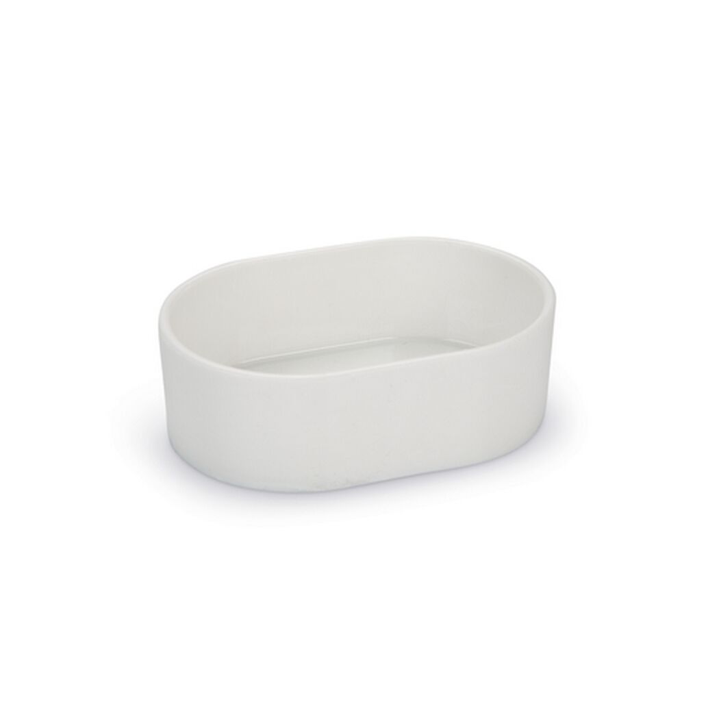 Ovaler Futternapf weiss 11 x 7,5 x 3,5 cm