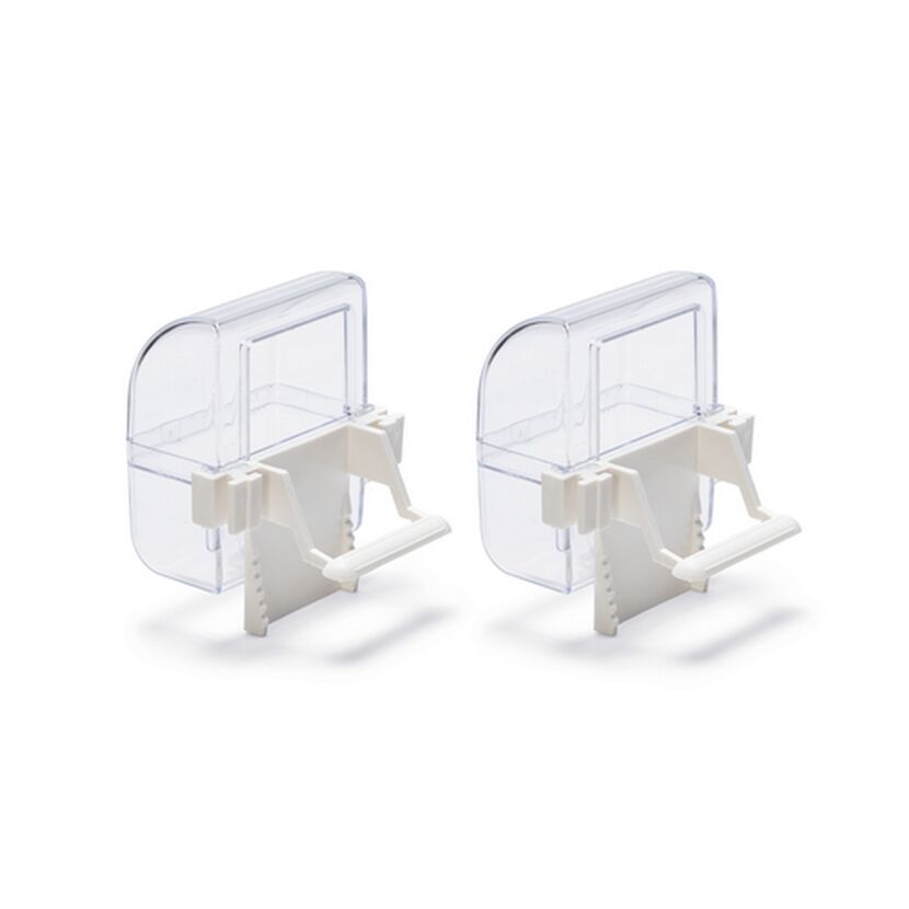 Futter- und Wasserspender weiss 2er Set
