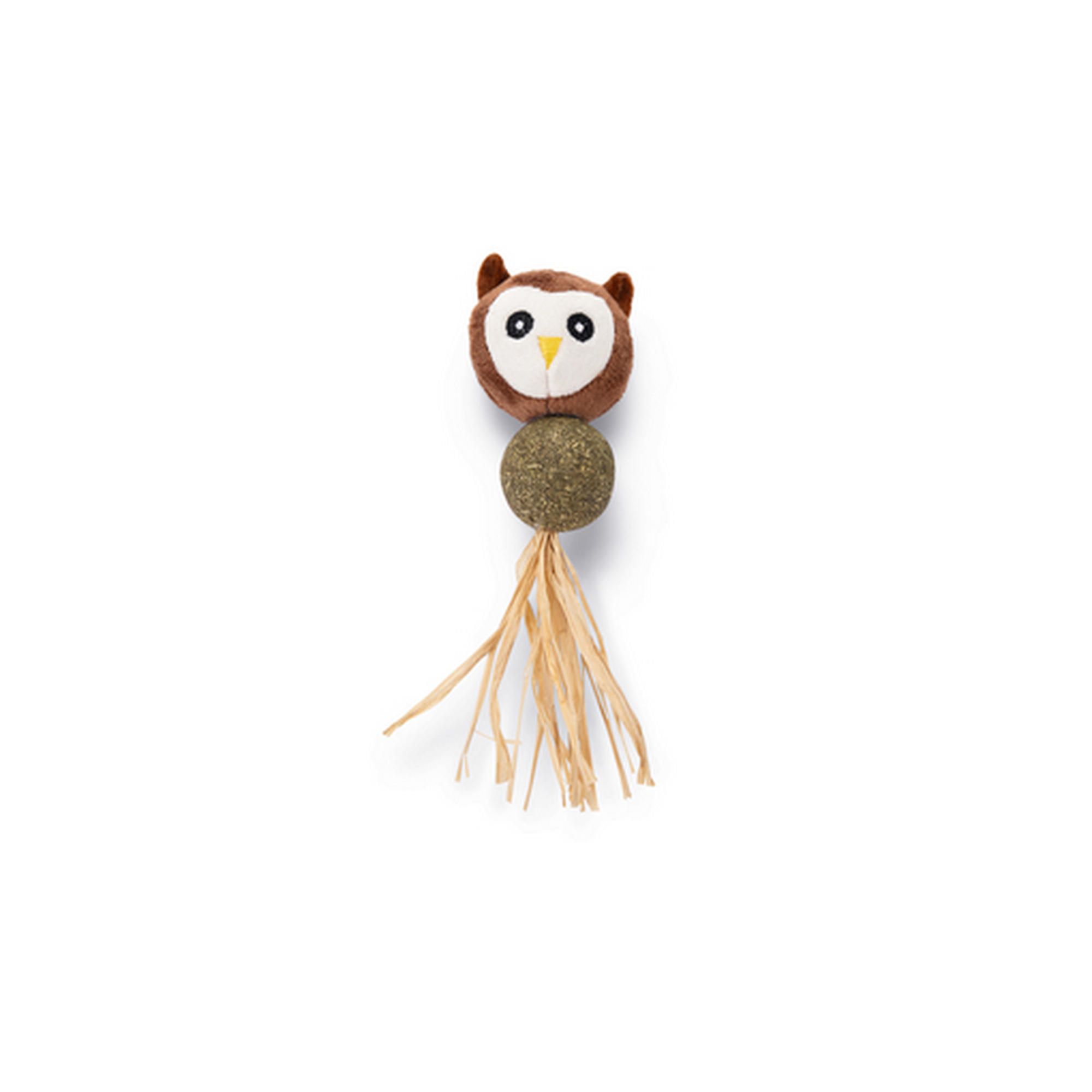 Katzenspielzeug Plüscheule 'Uily' mit Catnip Ball 16 cm