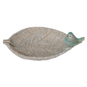 Vogelbad grau 12 cm Blatt