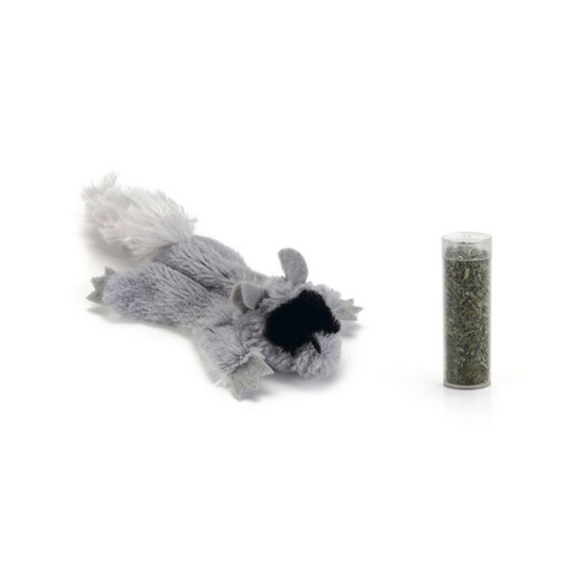 Katzenspielzeug 'Flacher Tex' Plüsch mit Katzenminze 14 cm