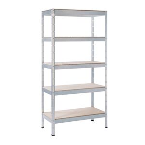 Schwerlast-Steckregal mit 5 Böden à 280 kg Traglast, verzinkt 180 x 90 x 45 cm