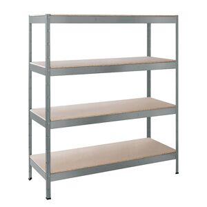 Schwerlast-Steckregal mit 4 Böden à 250 kg Traglast, verzinkt 180 x 160 x 60 cm