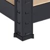 Schwerlast-Steckregal mit 4 Böden à 200 kg Traglast, schwarz 180 x 180 x 40 cm