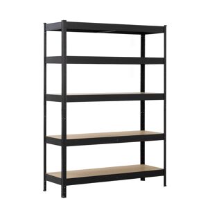 Schwerlast-Steckregal mit 5 Böden à 150 kg Traglast, schwarz 180 x 130 x 45 cm