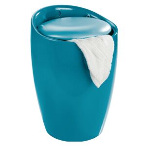 Badhocker mit Wäschesack 'Candy' petrol Ø 36 x 50,5 cm