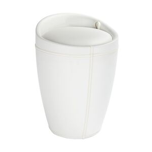 Badhocker mit Wäschesack 'Candy' weiß Ø 36 x 50,5 cm