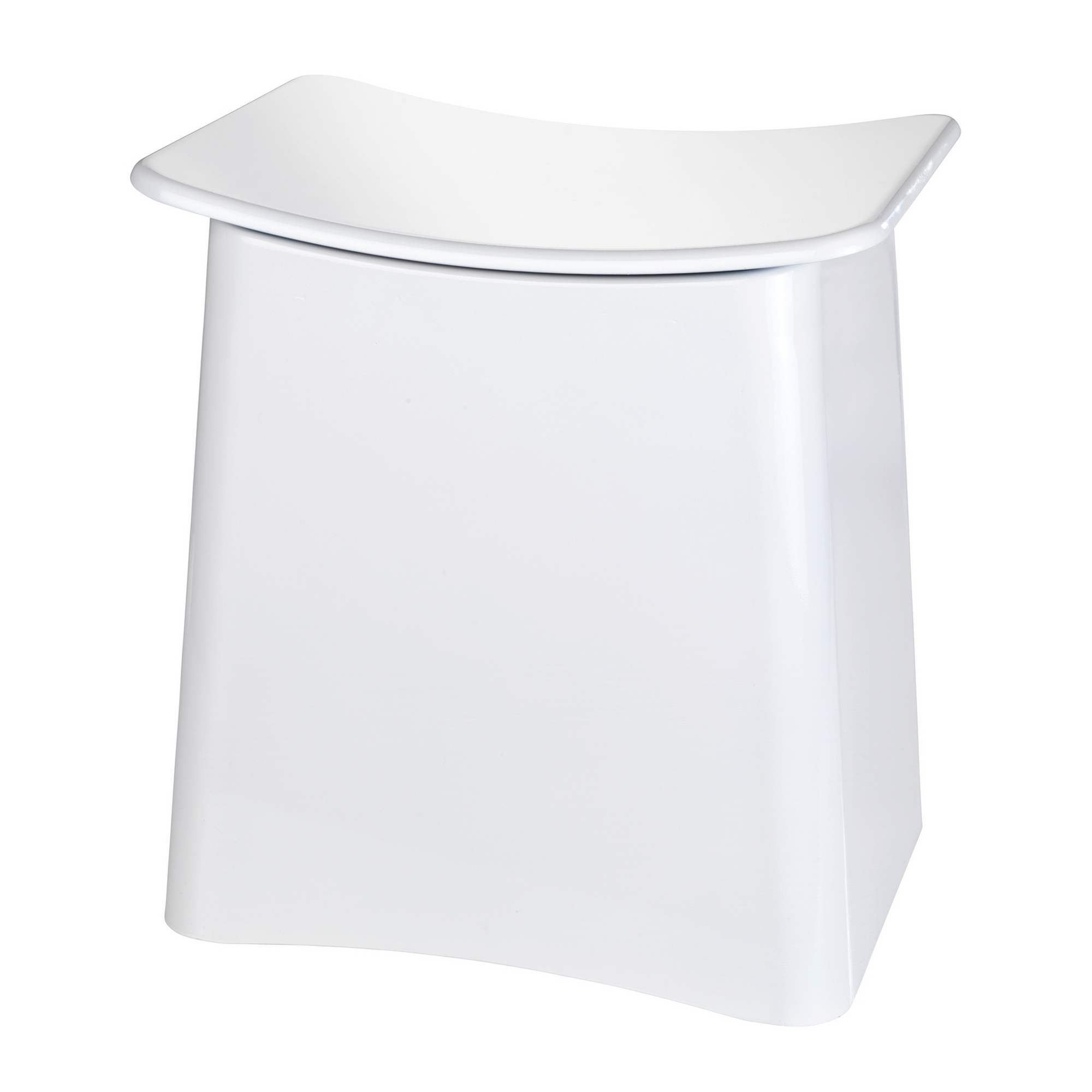 Badhocker mit Wäschesack 'Wing' weiß 45 x 48 x 33 cm