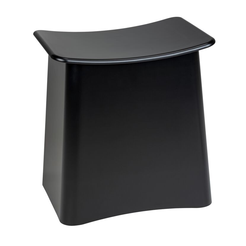 Badhocker mit Wäschesack 'Wing' schwarz 45 x 48 x 33 cm