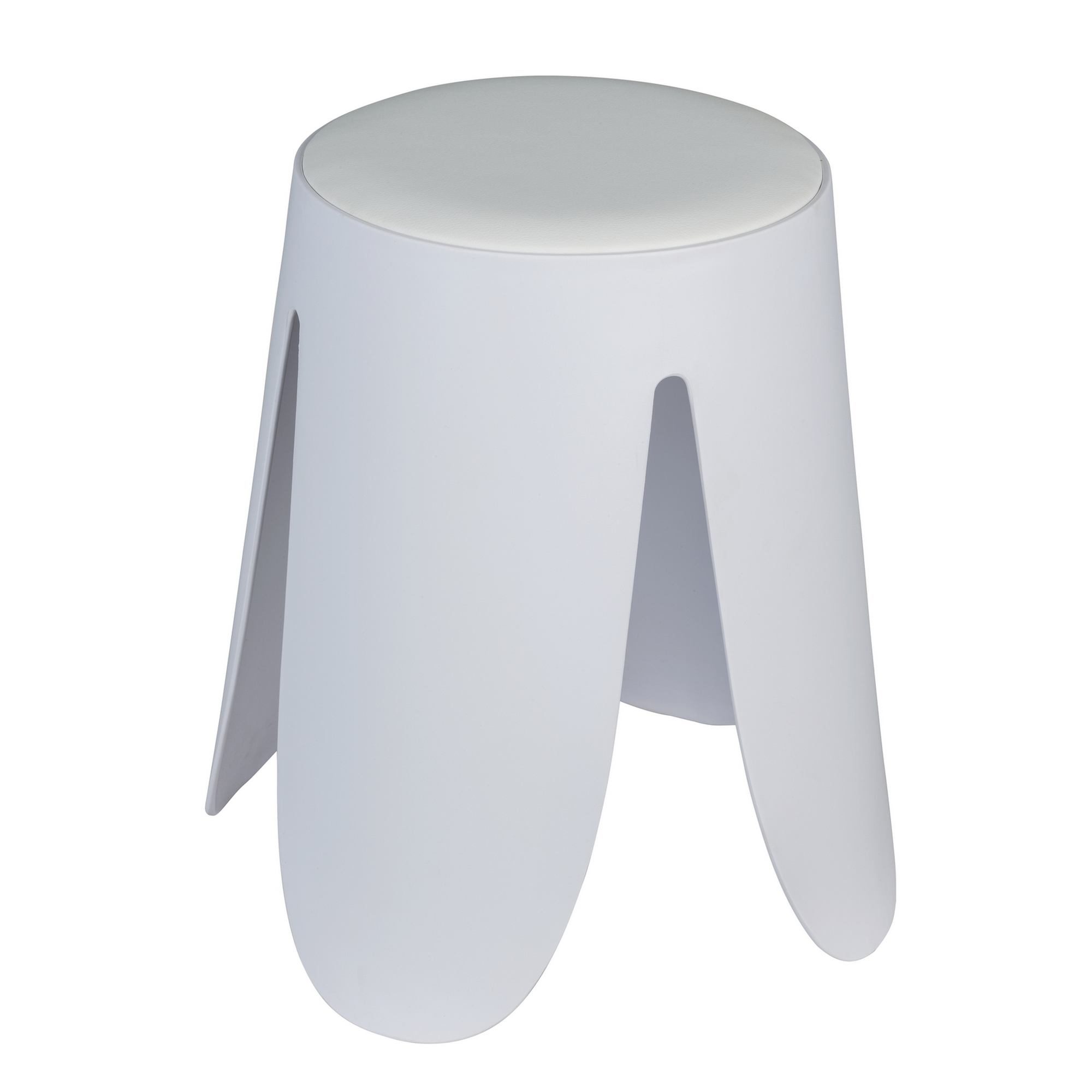 Badhocker 'Comiso' Kunststoff weiß matt Ø 44 x 46 cm