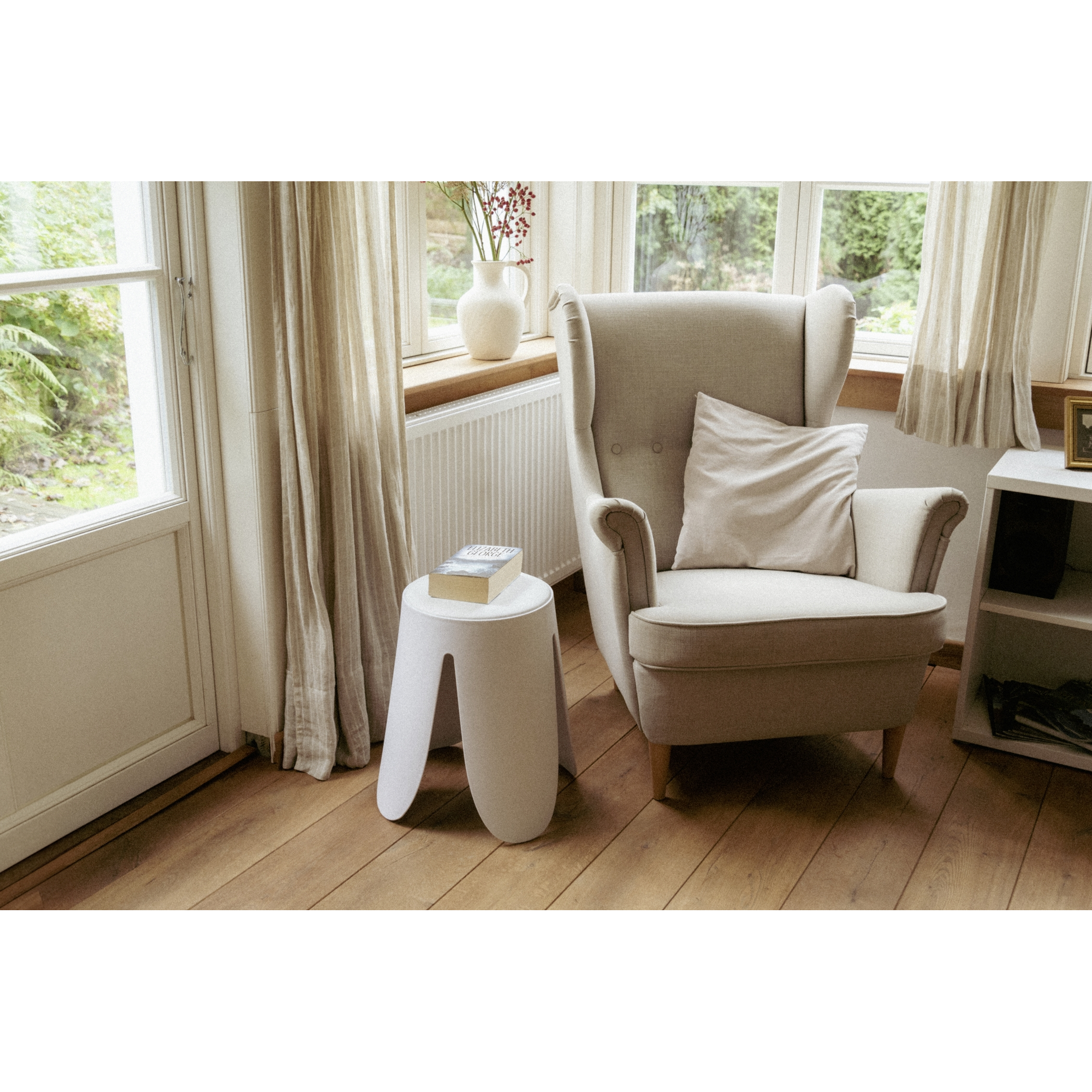 Badhocker 'Comiso' Kunststoff weiß matt Ø 44 x 46 cm