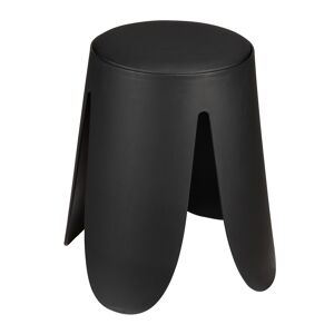 Badhocker 'Comiso' Kunststoff schwarz matt Ø 44 x 46 cm