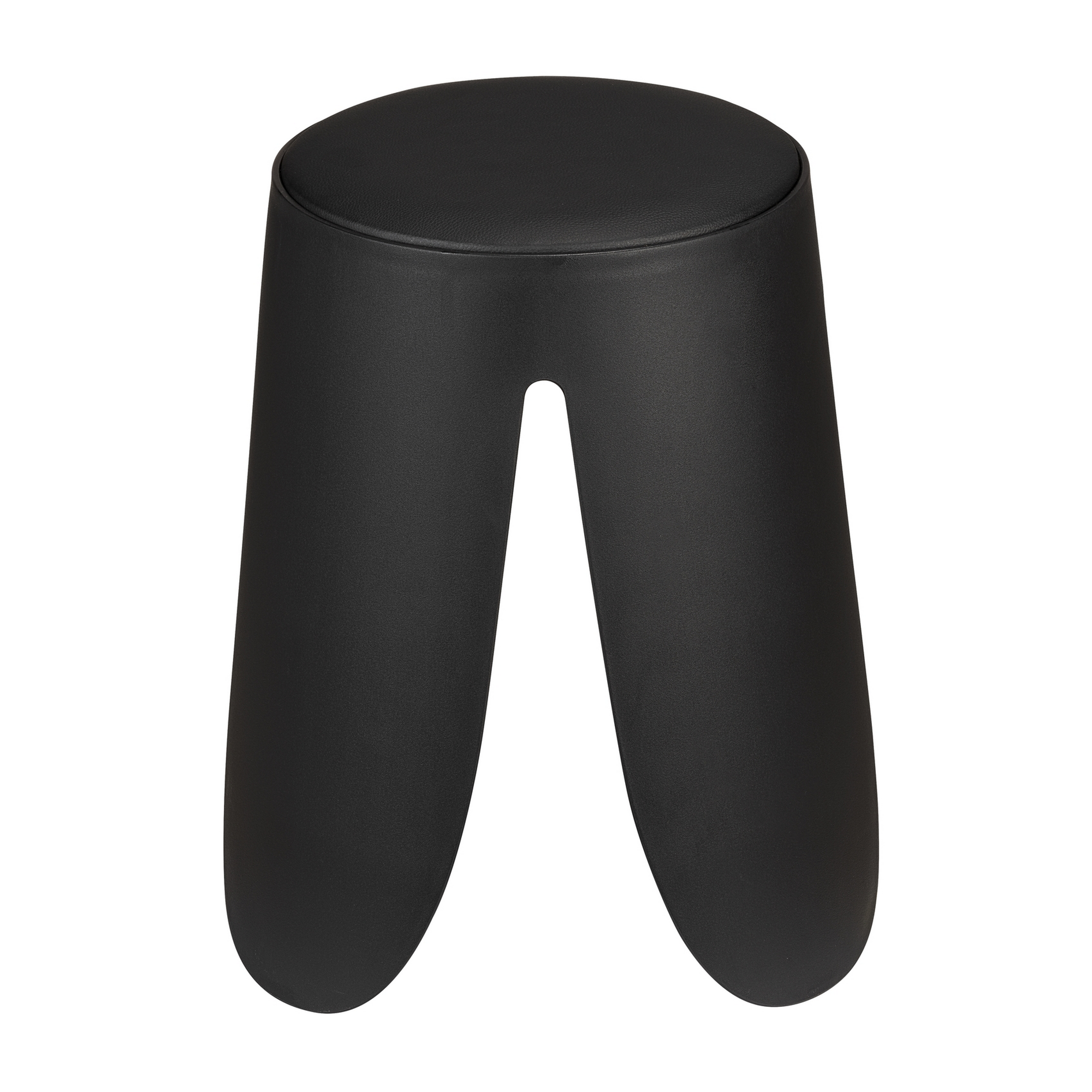 Badhocker 'Comiso' Kunststoff schwarz matt Ø 44 x 46 cm