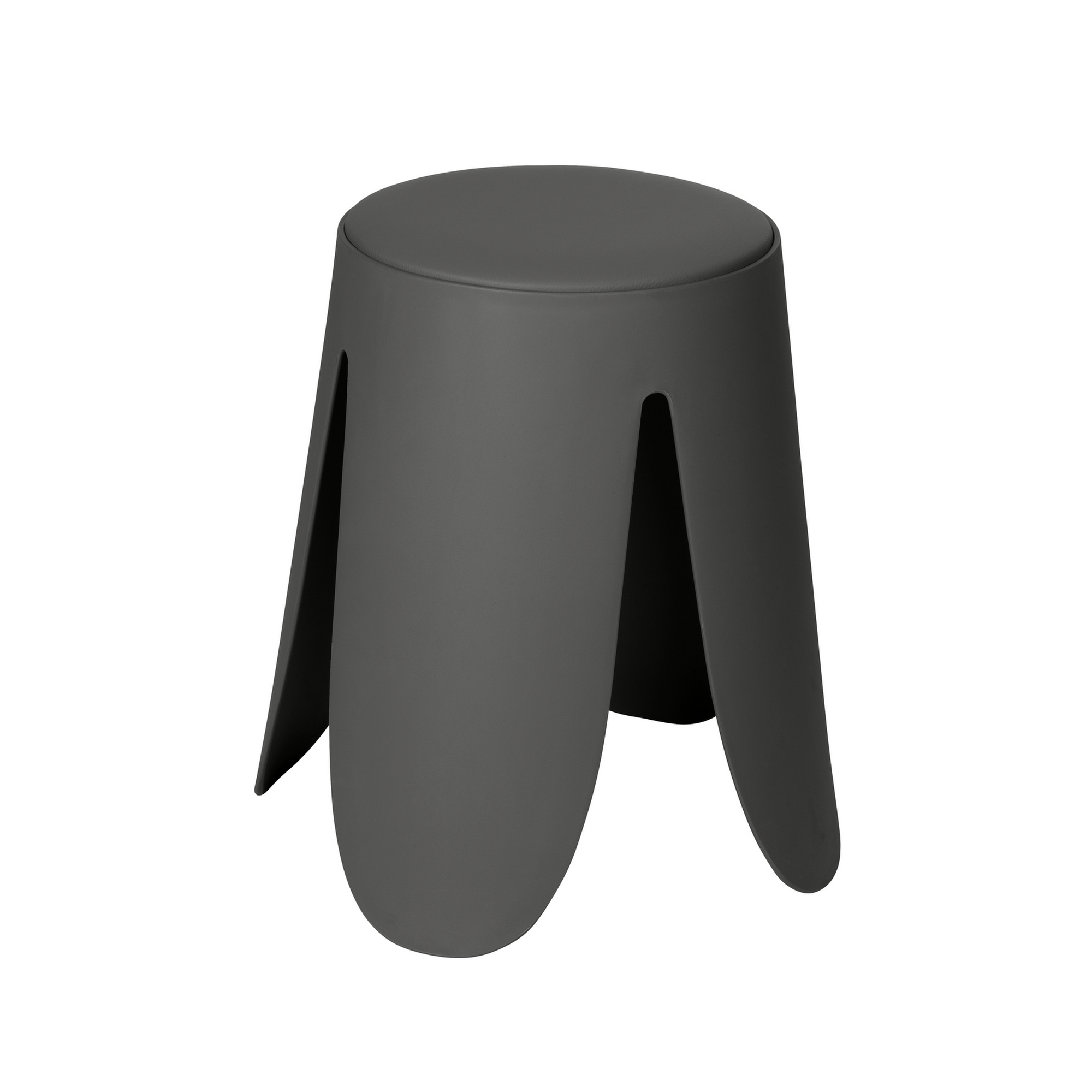 Badhocker 'Comiso' Kunststoff anthrazit matt Ø 44 x 46 cm