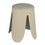 Badhocker 'Comiso' Kunststoff beige matt Ø 44 x 46 cm