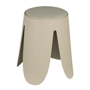 Badhocker 'Comiso' Kunststoff beige matt Ø 44 x 46 cm