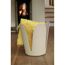 Badhocker 'Comiso' Kunststoff beige matt Ø 44 x 46 cm