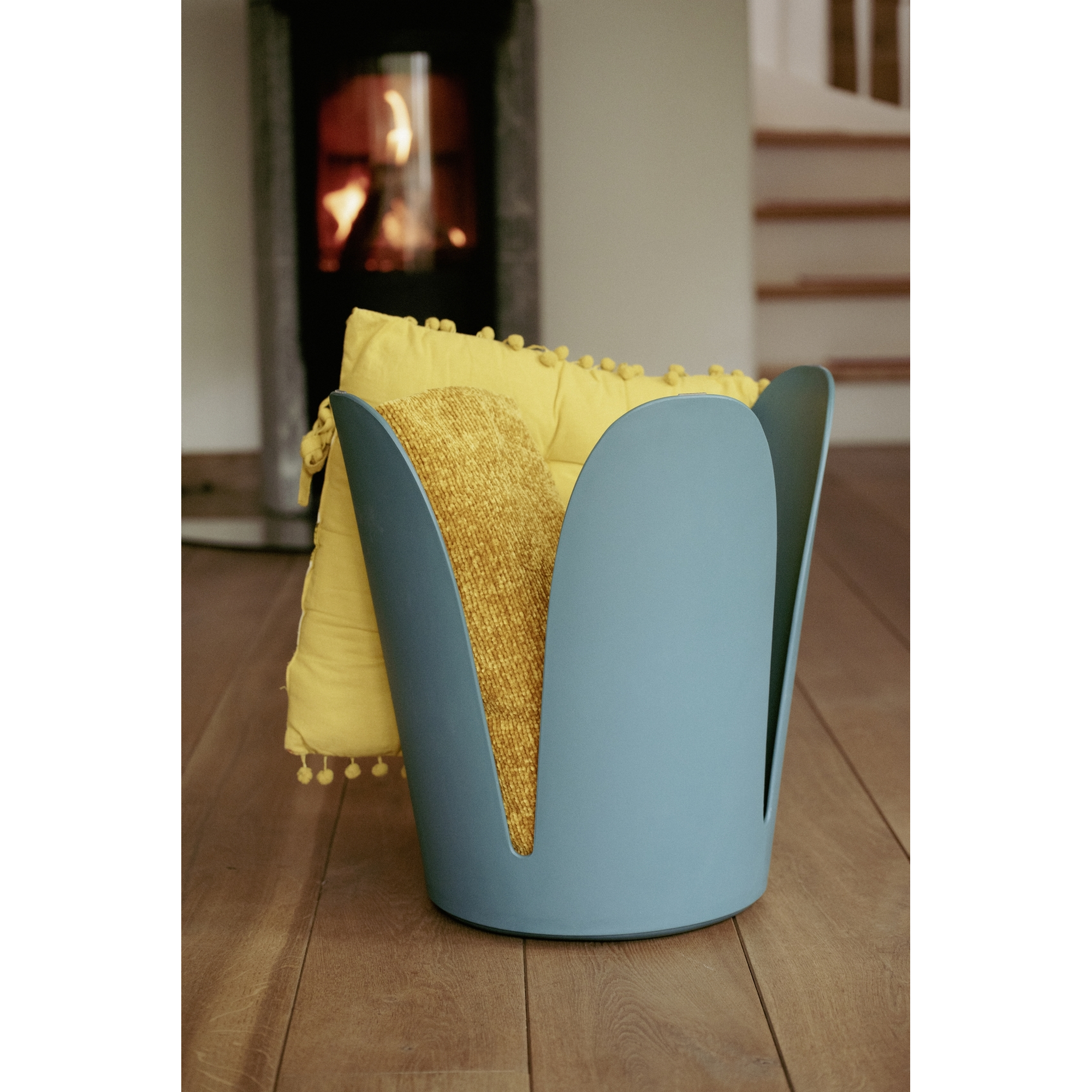 Badhocker 'Comiso' Kunststoff petrol matt Ø 44 x 46 cm