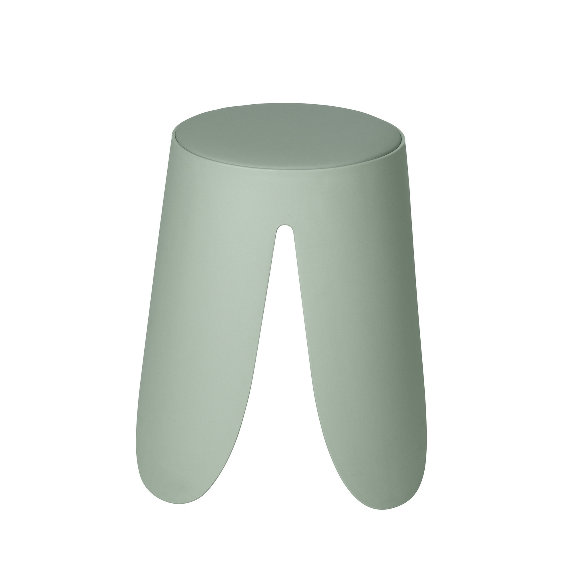 Badhocker 'Comiso' Kunststoff lindgrün matt Ø 44 x 46 cm