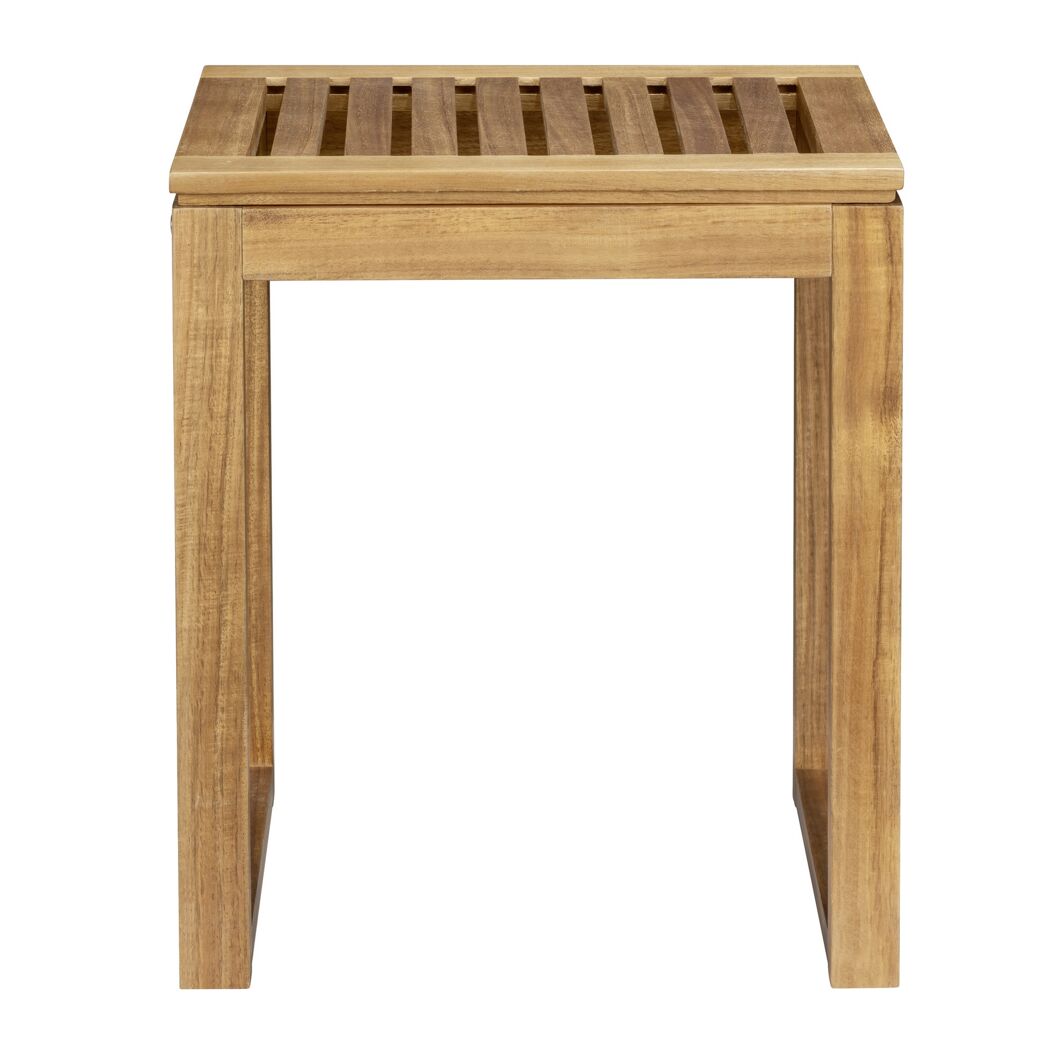 Badhocker 'Fondi' Akazienholz braun 40 x 46 x 30 cm