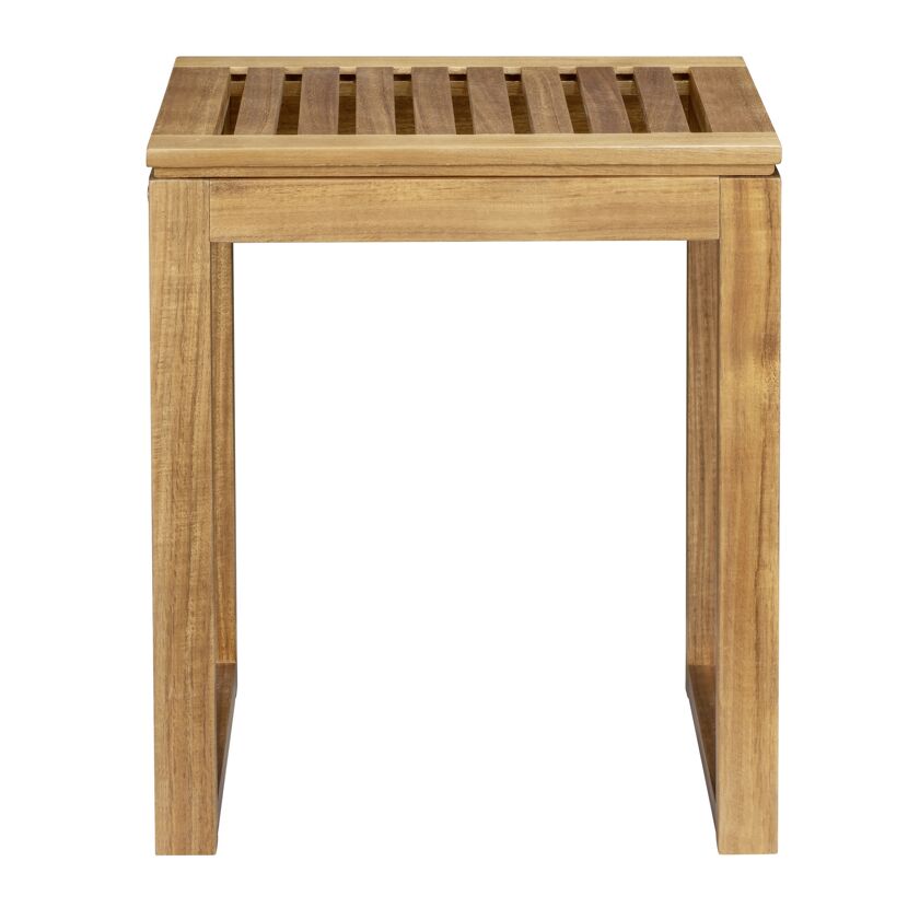 Badhocker 'Fondi' Akazienholz braun 40 x 46 x 30 cm
