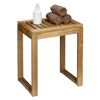 Badhocker 'Fondi' Akazienholz braun 40 x 46 x 30 cm