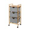 Rollwagen 'Bahari' Polyester braun, grau 44 x 96 x 34 cm