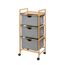Rollwagen 'Bahari' Polyester braun, grau 44 x 96 x 34 cm