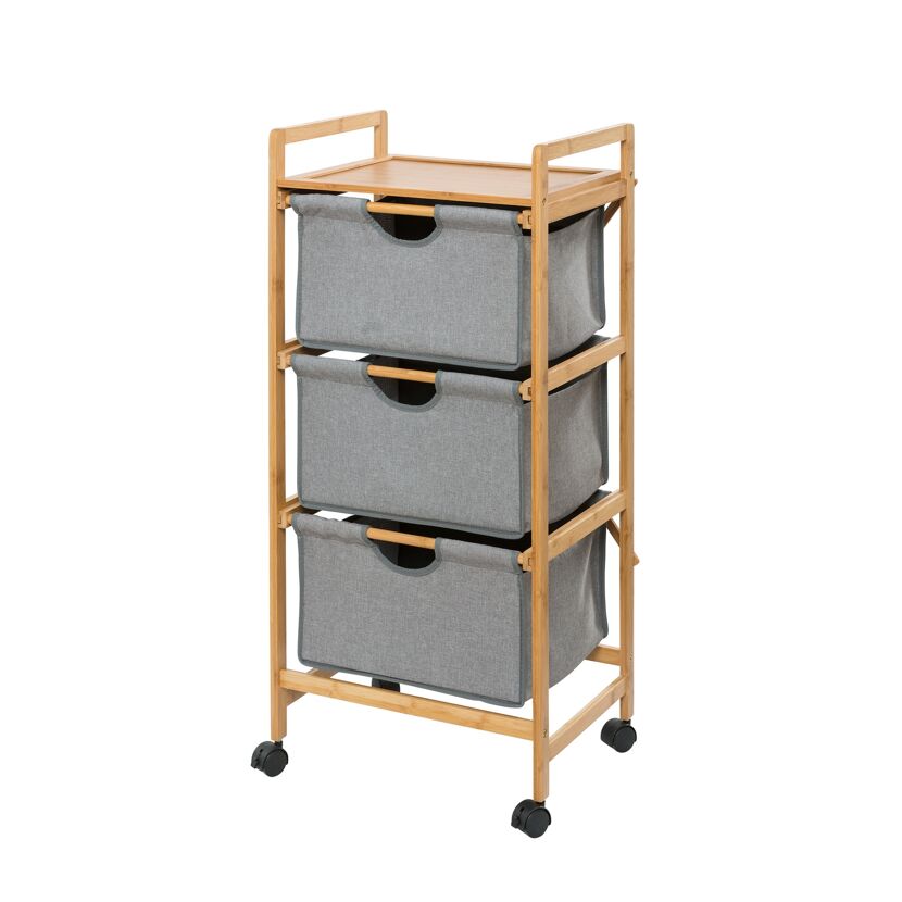 Rollwagen 'Bahari' Polyester braun, grau 44 x 96 x 34 cm