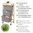 Rollwagen 'Bahari' Polyester braun, grau 44 x 96 x 34 cm
