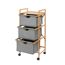 Rollwagen 'Bahari' Polyester braun, grau 44 x 96 x 34 cm