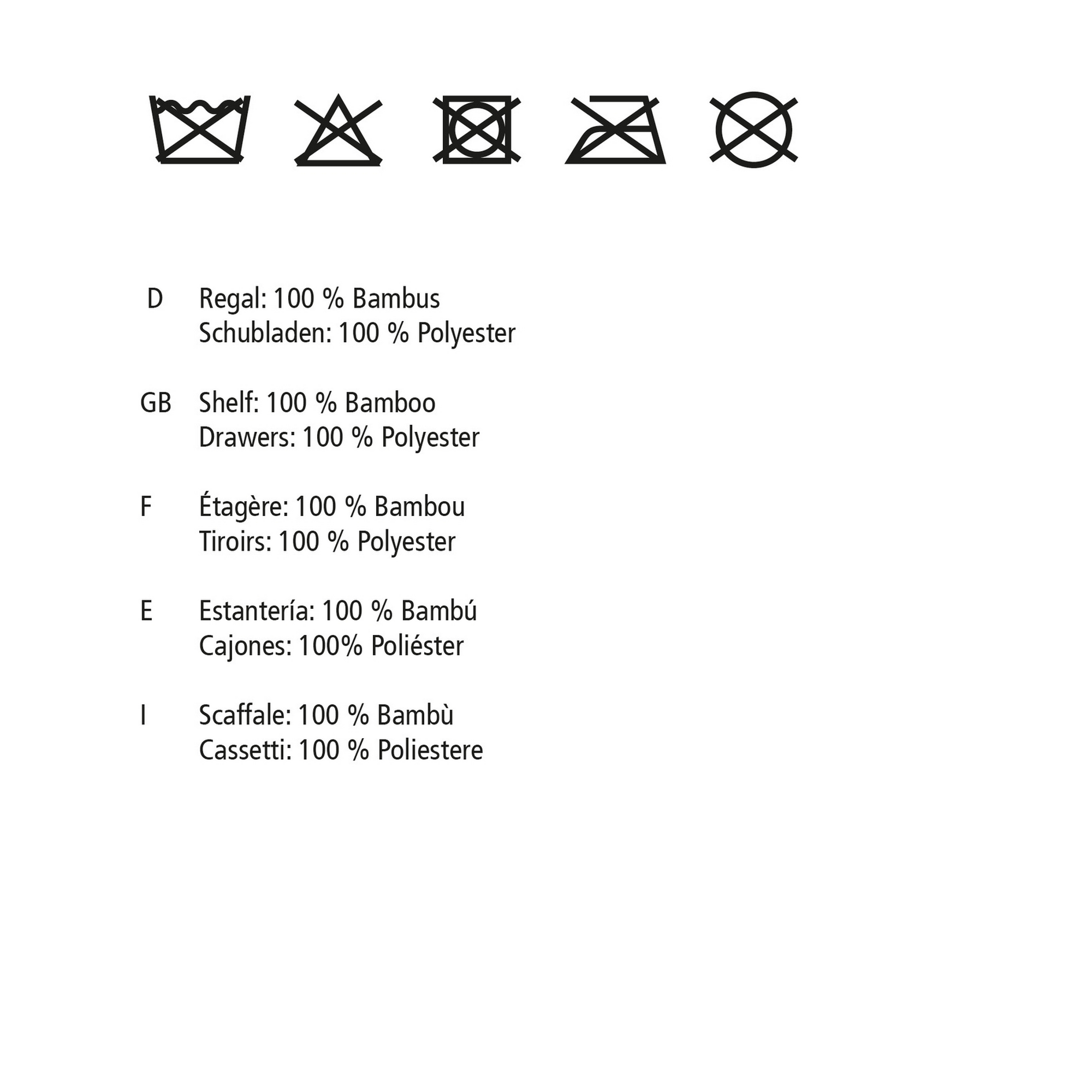 Rollwagen 'Bahari' Polyester braun, grau 44 x 96 x 34 cm