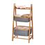Regal 'Bahari' Polyester braun, grau 44 x 91 x 34 cm