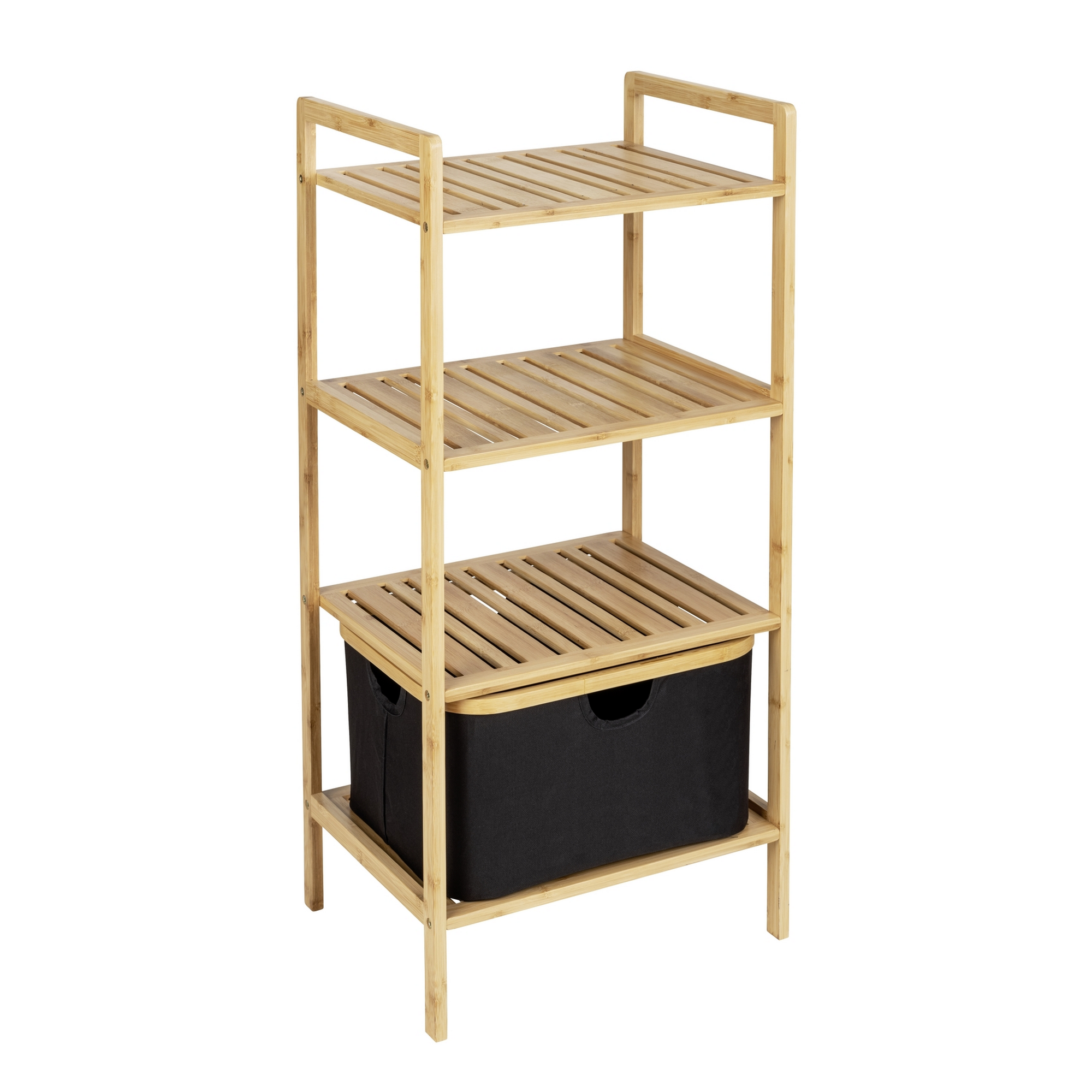 Regal 'Ecori' Polyester braun, schwarz 44 x 93,5 x 33 cm