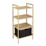 Regal 'Ecori' Polyester braun, schwarz 44 x 93,5 x 33 cm