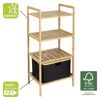 Regal 'Ecori' Polyester braun, schwarz 44 x 93,5 x 33 cm