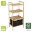 Regal 'Ecori' Polyester braun, schwarz 44 x 93,5 x 33 cm