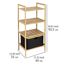 Regal 'Ecori' Polyester braun, schwarz 44 x 93,5 x 33 cm