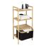 Regal 'Ecori' Polyester braun, schwarz 44 x 93,5 x 33 cm