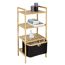 Regal 'Ecori' Polyester braun, schwarz 44 x 93,5 x 33 cm