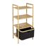 Regal 'Ecori' Polyester braun, schwarz 44 x 93,5 x 33 cm
